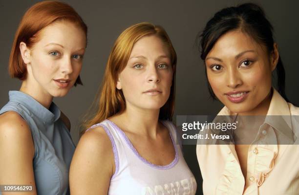 Lindy Booth, Tara Spencer-Nairn and Kira Clavell during 2002 Toronto Film Festival - "Rub & Tug" Portraits at Hotel Inter-Continental in Toronto,...