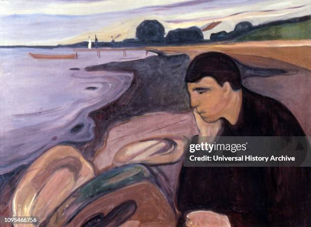 Melancholy oil on canvas by Edvard Munch.