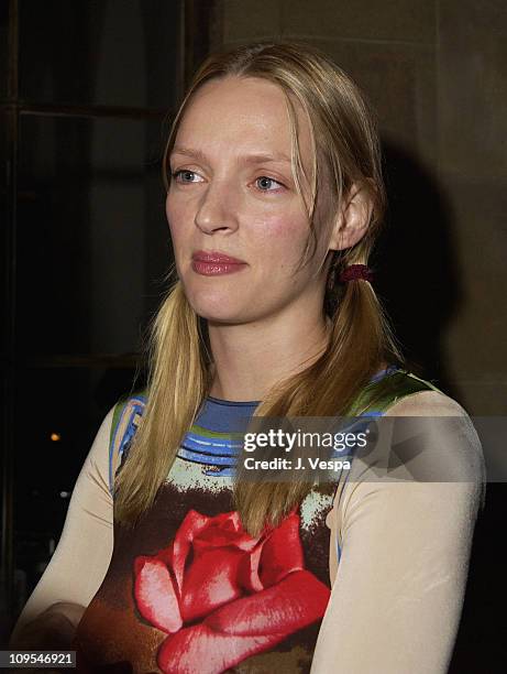 Uma Thurman during Details Magazine hosts "Chelsea Walls" Premiere and After Party - Los Angeles at Laemmle Sunset and Chateau Marmont in Los...