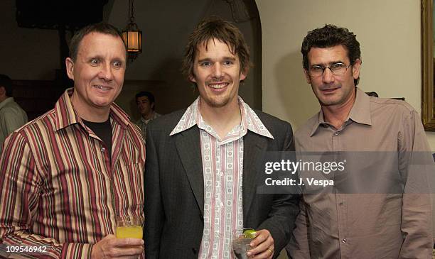 Paul Brown of Reebok, director Ethan Hawke and John Spillman of Reebok