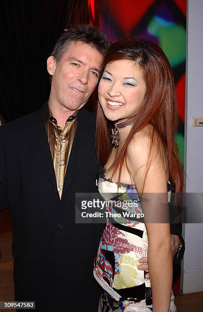 Kurt Loder and SuChin Pak during MTV 2002 New Year's Party Live from New York City's Times Square - Backstage at MTV Studios in New York City, New...