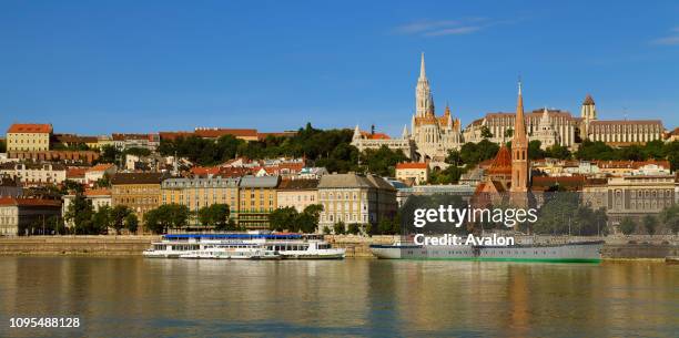 Hungary, Budapest, Castle district, skyline, general view, Danube river.