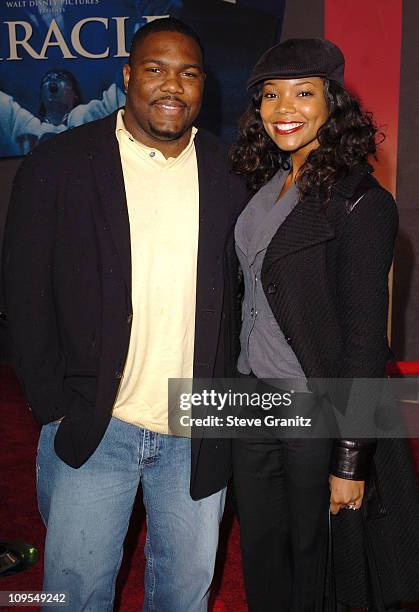 Gabrielle Union and husband Chris Howard during "Miracle" Premiere - Arrivals at El Capitan Theatre in Hollywood, California, United States.