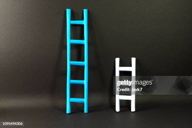 ladders - uneven stock pictures, royalty-free photos & images