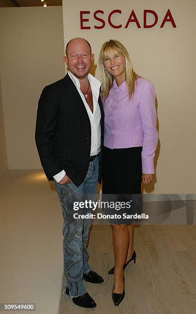 Brian Rennie, Escada Designer, and Irena Medavoy during Escada Design Director Brian Rennie And Irena Medavoy To Host Fashion Show And Luncheon To...