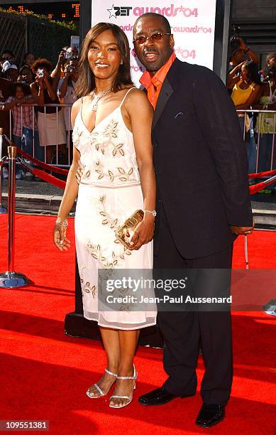 Angela Bassett and Courtney B.Vance during 4th Annual BET Awards - Arrivals at Kodak Theatre in Hollywood, California, United States.
