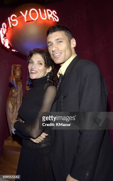 Mary Elizabeth Mastrantonio and Steven Bauer during "Scarface" 20th Anniversary Re-release Celebration - After Party in New York City, New York,...