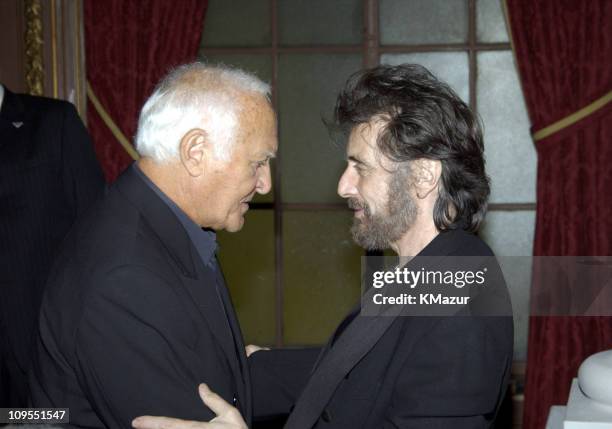 Robert Loggia and Al Pacino during "Scarface" 20th Anniversary Re-release Celebration - After Party in New York City, New York, United States.