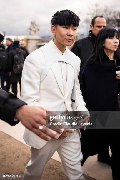 Lin attends the Louis Vuitton Menswear Fall/Winter 2019-2020 show as part of Paris Fashion Week on January 17, 2019 in Paris, France.