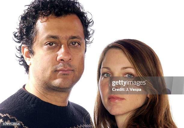 Ajay Sahgal & Kelli Williams during 2002 No Dance Film Festival - "It's a Shame About Ray" Portraits at Harry O's in Park City, Utah, United States.