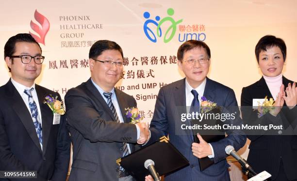 And Phoenix Healthcare Group contract signing ceremony; joint provison of medical services in China. Phoenix Healthcare Executive Director Jiang...