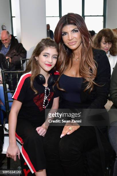 Audriana Giudice and Teresa Giudice attend Cosmopolitan NYFW on February 8, 2019 in New York City.