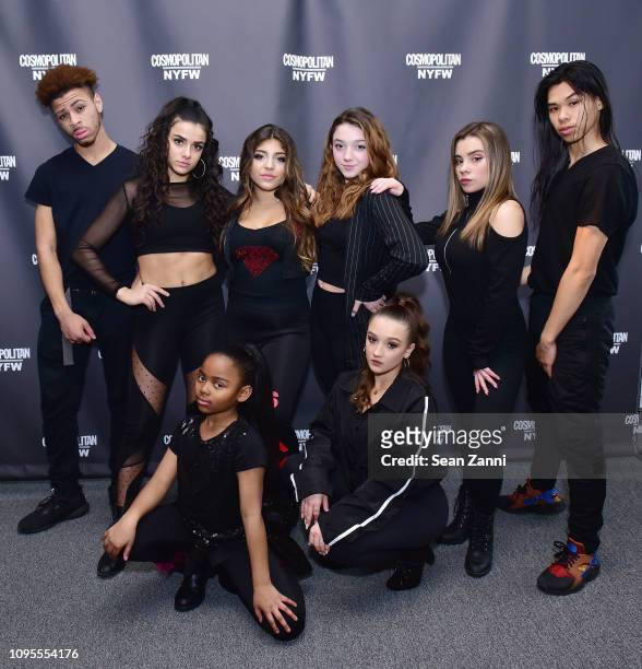 Milania Giudice and dancers attend Cosmopolitan NYFW on February 8, 2019 in New York City.