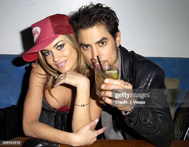 Carmen Electra and Dave Navarro during Playstation 2 Presents The PS2 Tour: Camp Freddy with Surprise Guests - After-Party at Joseph's at Joseph's in...