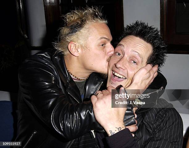 Brett Scallions and Billy Morrison during Playstation 2 Presents The PS2 Tour: Camp Freddy with Surprise Guests - After-Party at Joseph's at Joseph's...