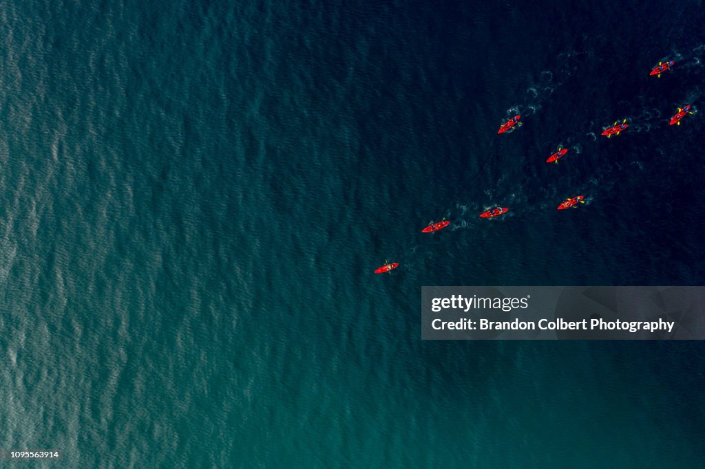 La Jolla Kayaking from Drone Point of View
