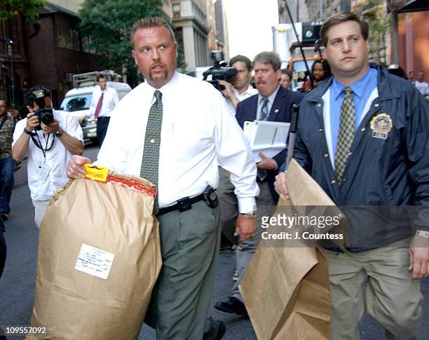 New York City Police Detectives and Crime Scene Investigators depart the residence of Eric Douglas. Eric Douglas was found dead in his apartment in...
