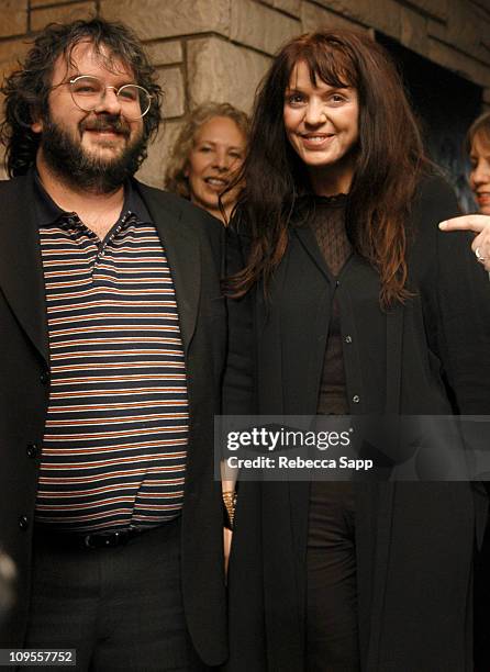 Peter Jackson and Fran Walsh during The Society of Composers and Lyricists Honors Oscar-Nominated Composers and Songwriters at Pre-Oscar Reception at...