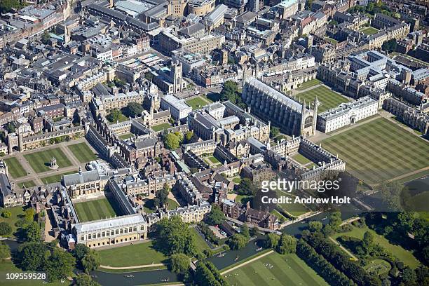aerial view of cambridge and university, england - cambridge england 個照片及圖片檔