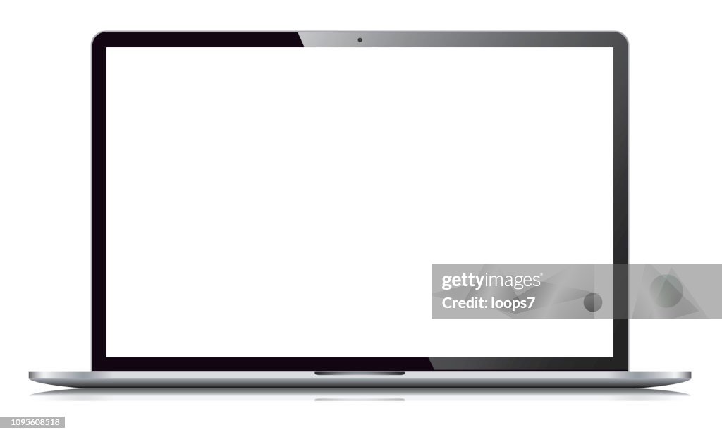 Laptop geïsoleerd op witte achtergrond