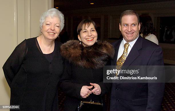 Thelma Schoonmaker, Amy Heller and Dennis Doros during 2005 New York Film Critics Circle Awards Dinner - Inside Arrivals at Roosevelt Hotel in New...