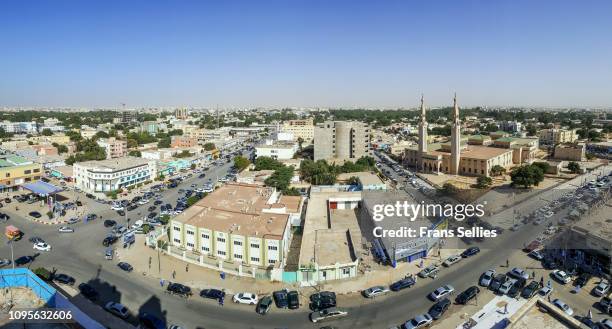 panoramic view of nouakchott, capital of mauritania - mauritania stock pictures, royalty-free photos & images