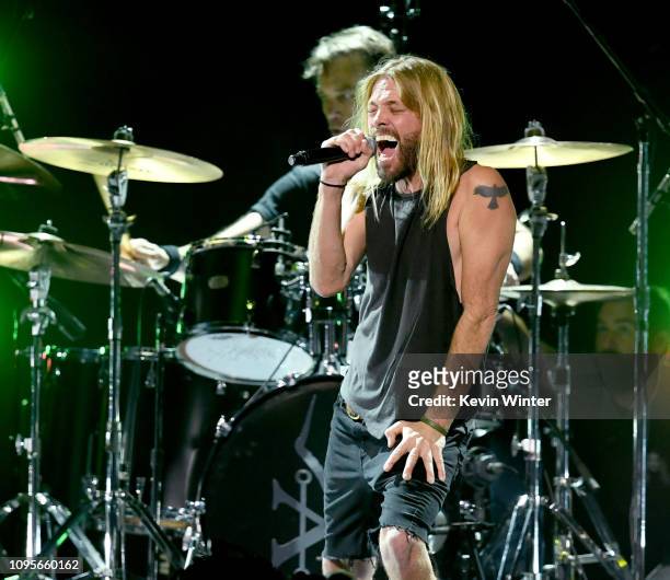 Taylor Hawkins performs at I Am The Highway: A Tribute to Chris Cornell at the Forum on January 16, 2019 in Inglewood, California.