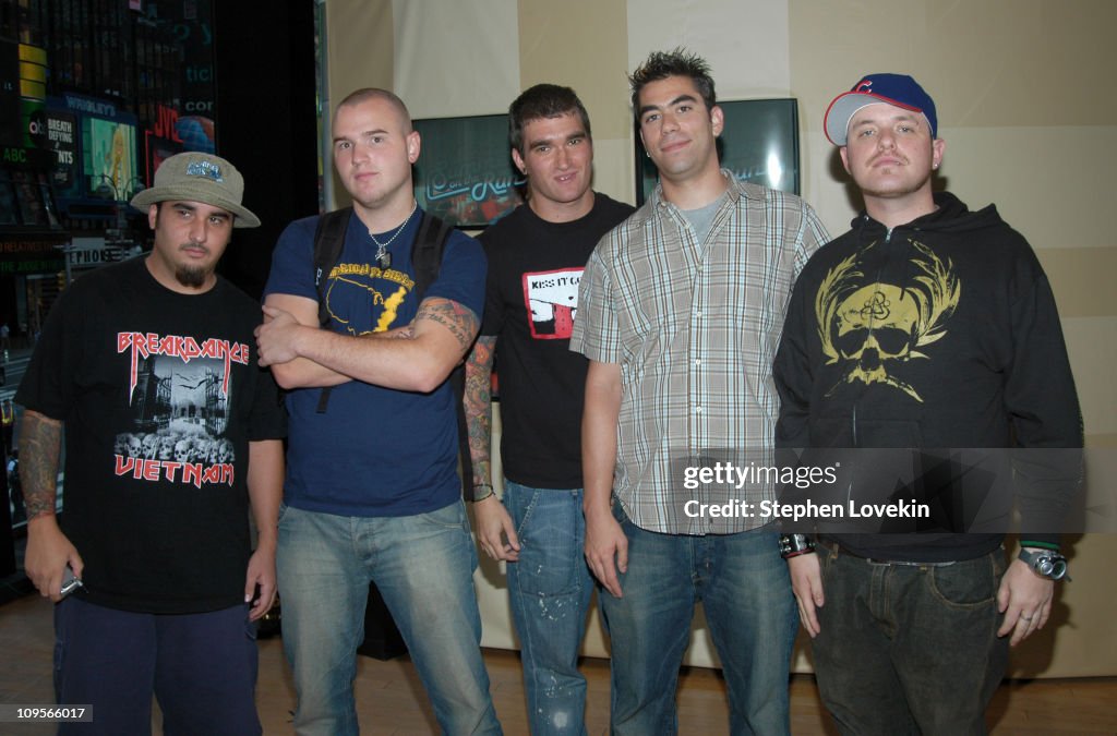 New Found Glory and Ryan Key of Yellowcard Visit MTVs' "TRL" - August 9, 2004