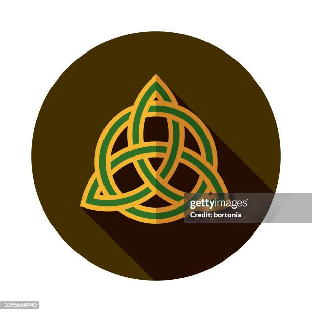triquetra ireland icon - celtic trinity knot stock illustrations