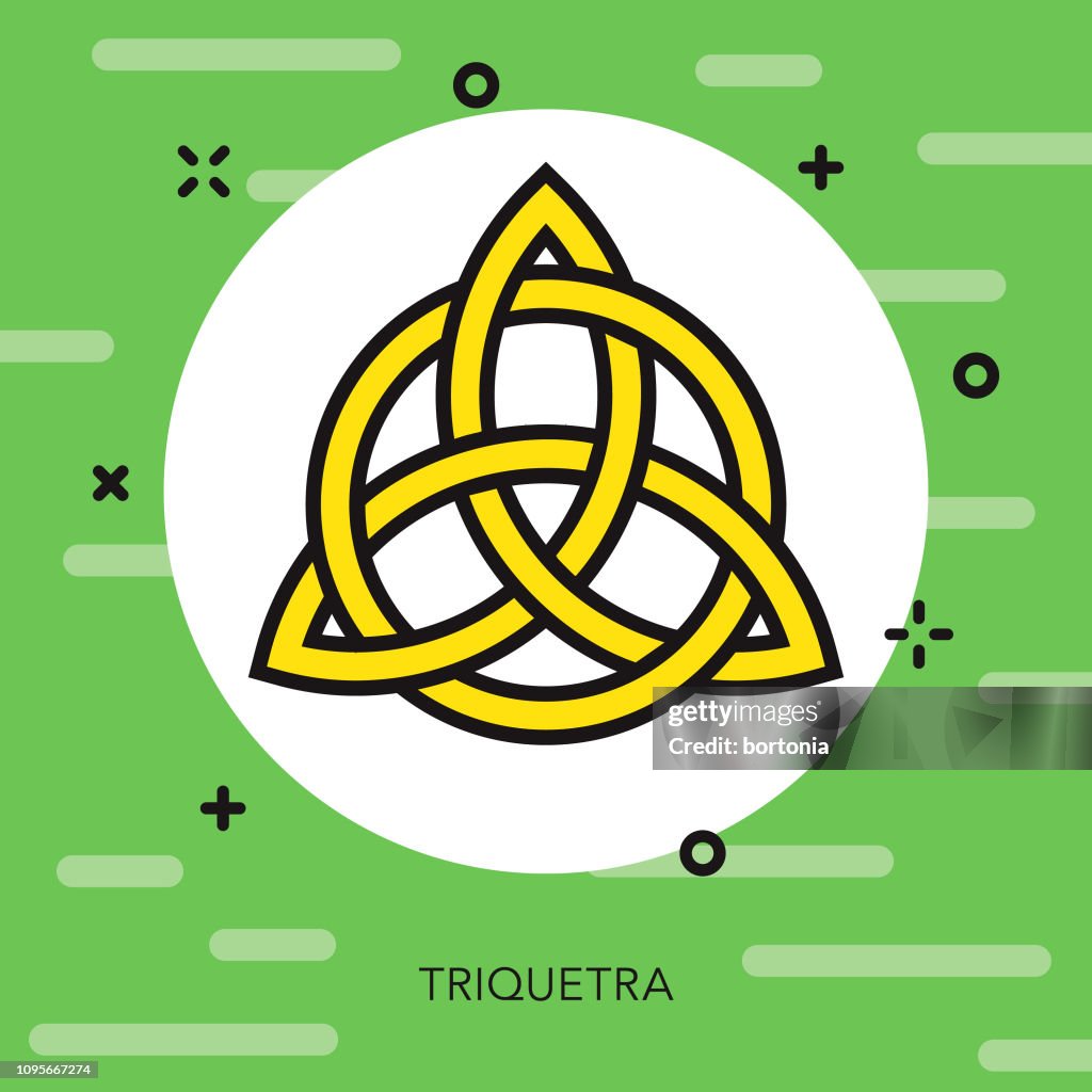 Triquetra Irish Thin Line Icon
