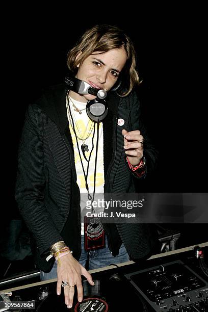 Samantha Ronson during Cadillac Presents Rock & Republic Fall 2005 Fashion Show - Backstage and Front Row at Sony Studios in Culver City, California,...