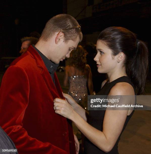 Chad Michael Murray and Sophia Bush during The WB Television Network's 2005 All Star Party - Inside at Warner Brother's Main Lot in Los Angeles,...