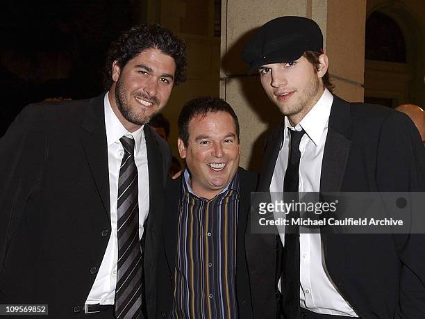 Jason Goldberg, David Janollari, president of WB Entertainment and Ashton Kutcher