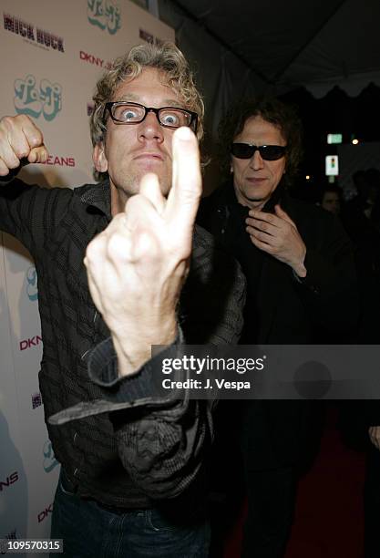 Andy Dick and Mick Rock during DKNY Jeans Presents "Mick Rock Live in L.A." Exhibit at the Lo-Fi Gallery at Lo-Fi in Los Angeles, California, United...