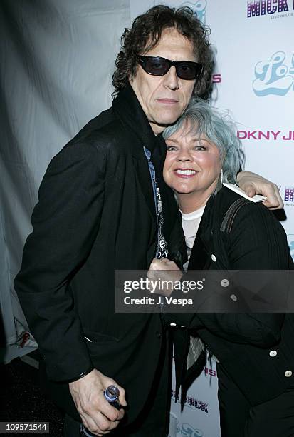 Mick Rock and Cherry Vanilla during DKNY Jeans Presents "Mick Rock Live in L.A." Exhibit at the Lo-Fi Gallery at Lo-Fi in Los Angeles, California,...