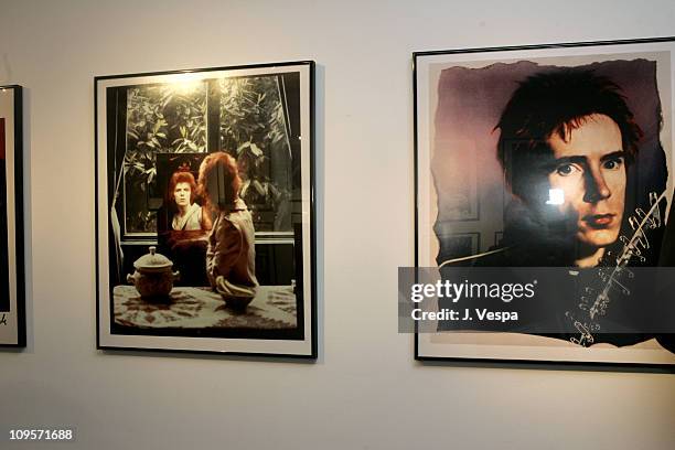 Works by Mick Rock during DKNY Jeans Presents "Mick Rock Live in L.A." Exhibit at the Lo-Fi Gallery at Lo-Fi in Los Angeles, California, United...