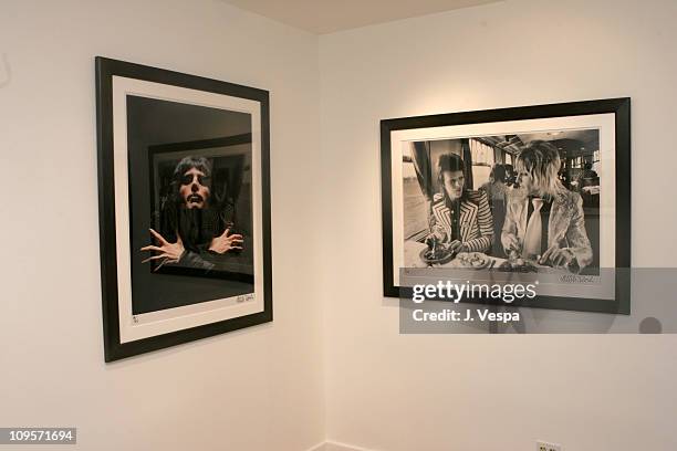 Works by Mick Rock during DKNY Jeans Presents "Mick Rock Live in L.A." Exhibit at the Lo-Fi Gallery at Lo-Fi in Los Angeles, California, United...