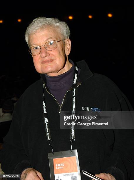 Roger Ebert during 2005 Sundance Film Festival - "Kung Fu Hustle" Premiere at Eccles in Park City, Utah, United States.