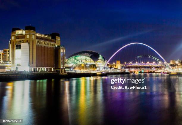 Quadro Su Tela Incorniciato: Tyne Bridge, Newcastle Al Crepuscolo - Stampa D'arte Da Parete (Red Bus Prints) - Foto 2