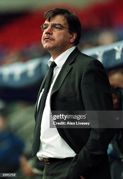 Bolton Manager, Sam Allardyce watches the action during the match between Bolton Wanderers and Scunthorpe United in the FA Cup fourth round at The...