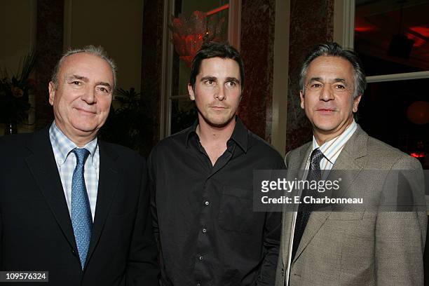 Rolf Mittweg, executive producer, Christian Bale and New Line's Russell Schwartz