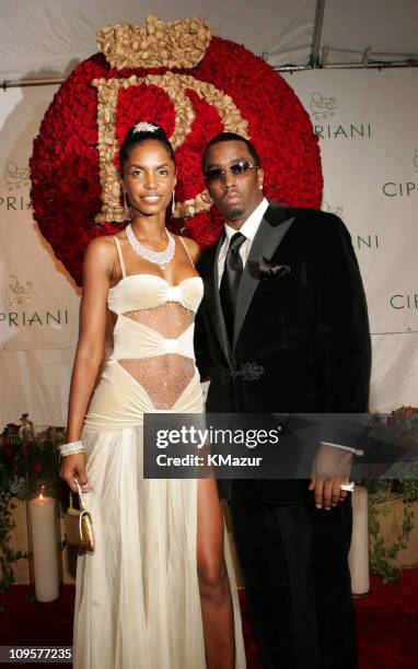 Kim Porter and Sean "P. Diddy" Combs during Royal Birthday Ball for Sean "P. Diddy" Combs - Red Carpet at Cipriani's in New York City, New York,...