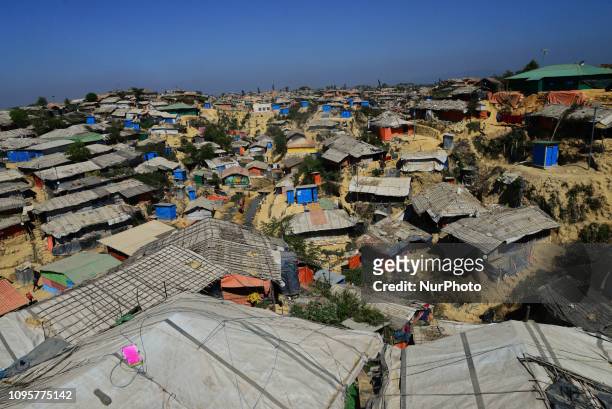 View of Balukhali rohingya refugee camp in Ukhia, Cox's Bazar, Bangladesh on February 2, 2019