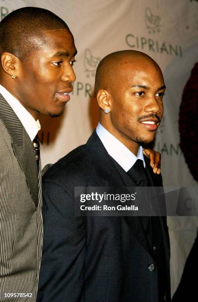 Jamal Crawford and Stephon Marbury during Royal Birthday Ball for Sean "P. Diddy" Combs - Arrivals at Cipriani's in New York City, New York, United...