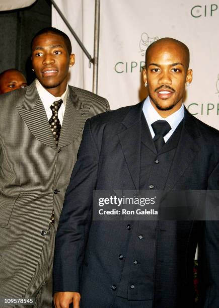 Jamal Crawford and Stephon Marbury during Royal Birthday Ball for Sean "P. Diddy" Combs - Arrivals at Cipriani's in New York City, New York, United...