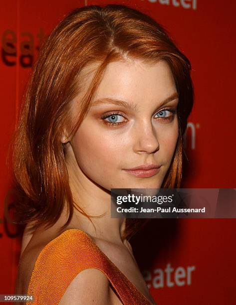 Jessica Stam during Amazon.com Goes Hollywood for the Holidays - Orange Carpet at Hollywood Roosevelt Hotel in Hollywood, California, United States.