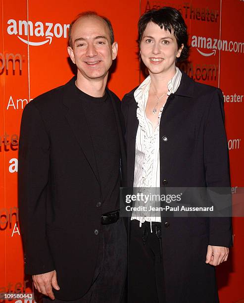 Jeff Bezos, CEO of Amazon and wife Mackenzie Bezos