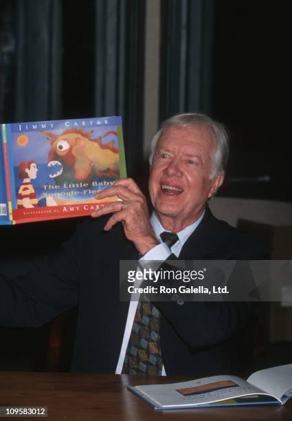 Jimmy Carter during "The Little Baby Snoogle Fleejer" Autographing Party - December 13, 1995 at Barnes & Noble Bookstore in New York City, New York,...