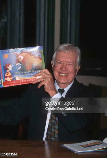 Jimmy Carter during "The Little Baby Snoogle Fleejer" Autographing Party - December 13, 1995 at Barnes & Noble Bookstore in New York City, New York,...