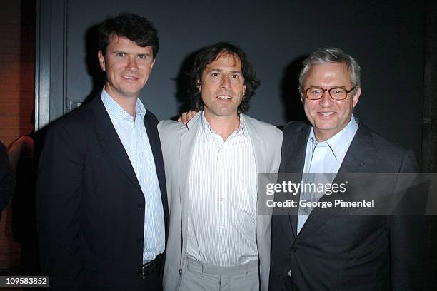 Peter Rice, president of Fox Searchlight, David O. Russell and Michael Kuhn